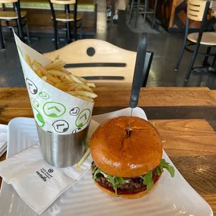 Napoli burger w/fries.