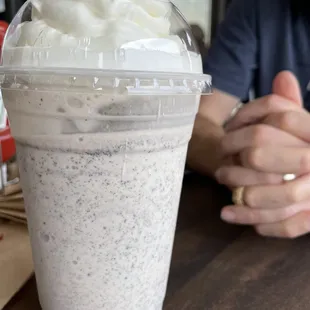 Caramel Sea Salt Shake with Oreos
