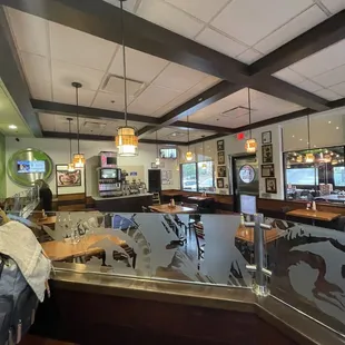 a view of the dining area
