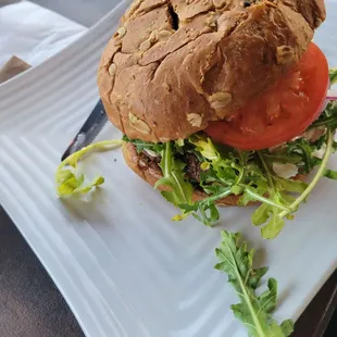 Burger with spoiled arugala. It was replaced but you gotta check it