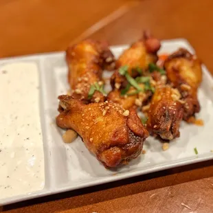 Glazed Cashew Wings.