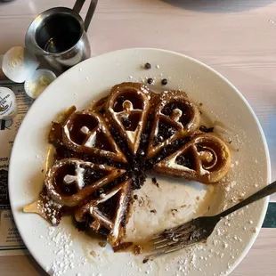 Chocolate Chip Belgian Waffle Breakfast