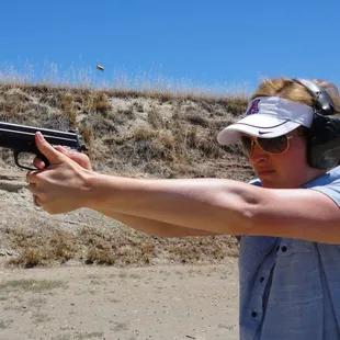 Form and function go hand in hand . . . Julie burning off some rapid fire