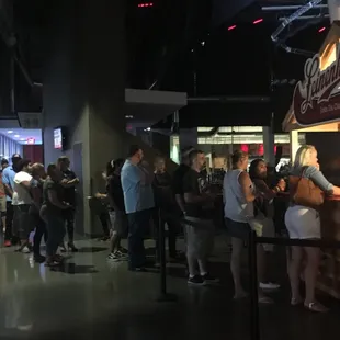 The line at the ONE beer stand