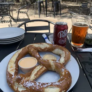Pretzel and cheese