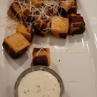 Wisconsin cheese curds that are square? Not too bad.