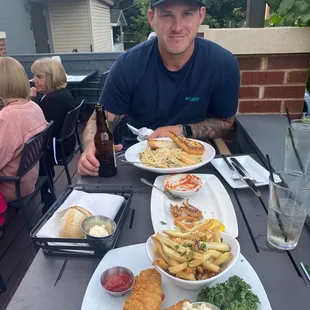 fish and chips, fish, food, seafood