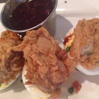 Deviled Eggs & Fried Oysters