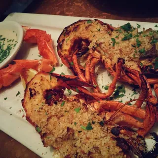 Bourbon Butter Grilled Lobster & Crab Stuffed Head