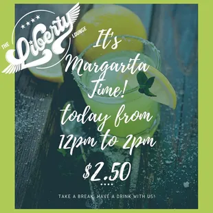 a margarita with lemons