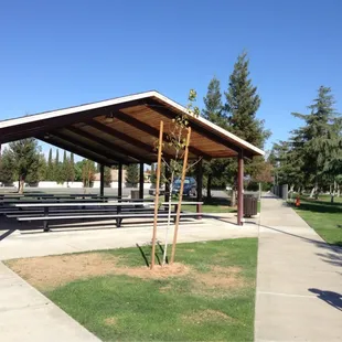 Decent covered benches for small party ;)