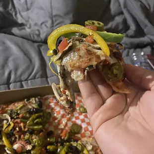 Slimy soggy pizza that fell apart when you grabbed a slice.