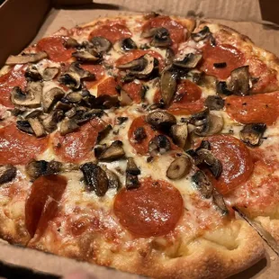Small Pepperoni and Mushrooms.