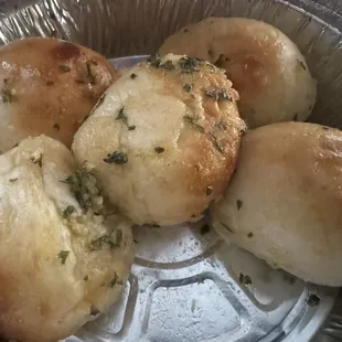 Garlic knots (I already ate one)