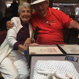 67 years together- celebrating at the Liberty Bar!
