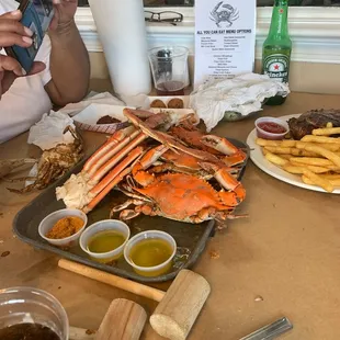 All you can eat crab legs and crabs butter and crab seasoning