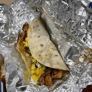 Caribbean Chicken taco