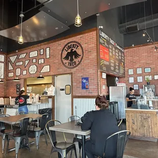 the interior of the restaurant