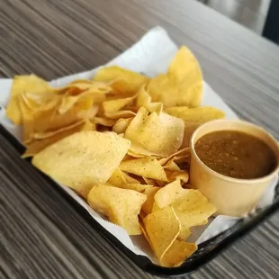 Chips and (smoking hot) salsa!