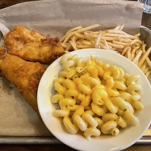 Fish &amp; Chips, subbed the slaw for Mac