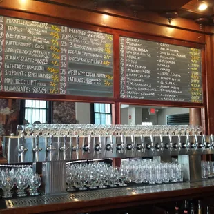 Beers on tap and bottles uncorked!