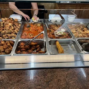 a variety of food items