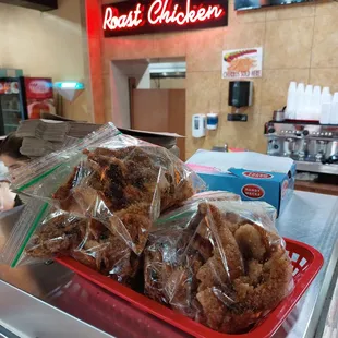 Freshly made Pork Rinds