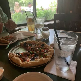 Our combo pizza, wine, &amp; LIT