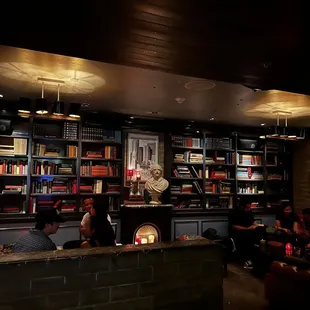 My kinda place. Books, cocktails and 90s hip hop.