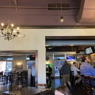 The inside had no separation between the bar and the dining area. This can make it quite loud for diners.