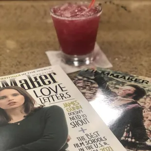Seasonal cocktail &quot;Blue Highways&quot; (delish!) &amp; reading material