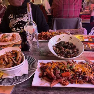 Edamame.  Brussel sprouts. Rib poutine