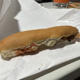 Chicken Parmesan sub