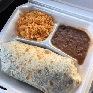 Carne Asada burrito meal. Solid poundage.