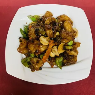 a plate of food on a table