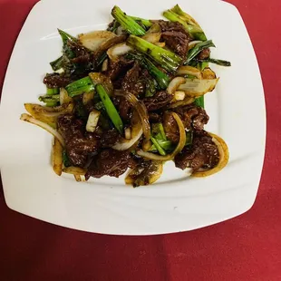 a plate of food on a table