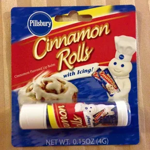 Pillbury cinnamon rolls lip balm