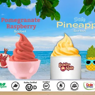 an ice cream and fruit