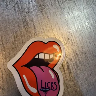 a close up of a sticker