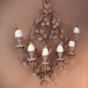 Ice cream chandelier