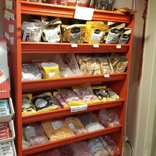 a display of various items