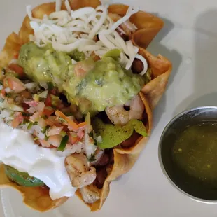 Shrimp super taco salad
