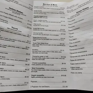 Latest menu from today 2/25