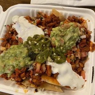 Super Nachos with al pastor - SO GOOD and filling