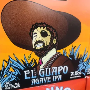 a close up of a package of el guapo
