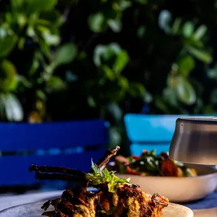 a plate of food on a table