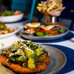 a plate of food on a table