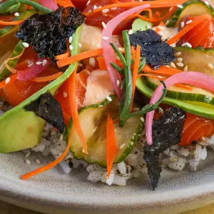 SALMON POKE / Sushi Rice / Nori / Marinated Cucumber (Lunch Only)