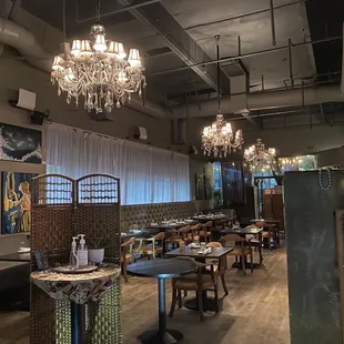 the interior of a restaurant