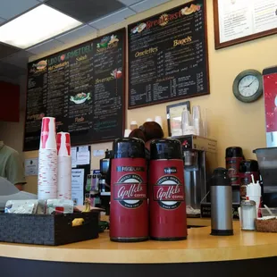 Inside.  Small but clean